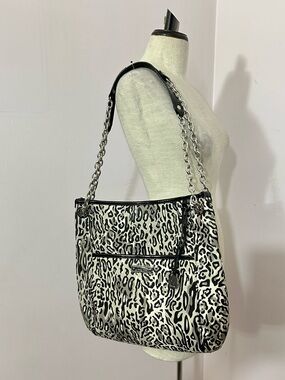 Grace Adele Snow Leopard Handbag W/Baby NWOT